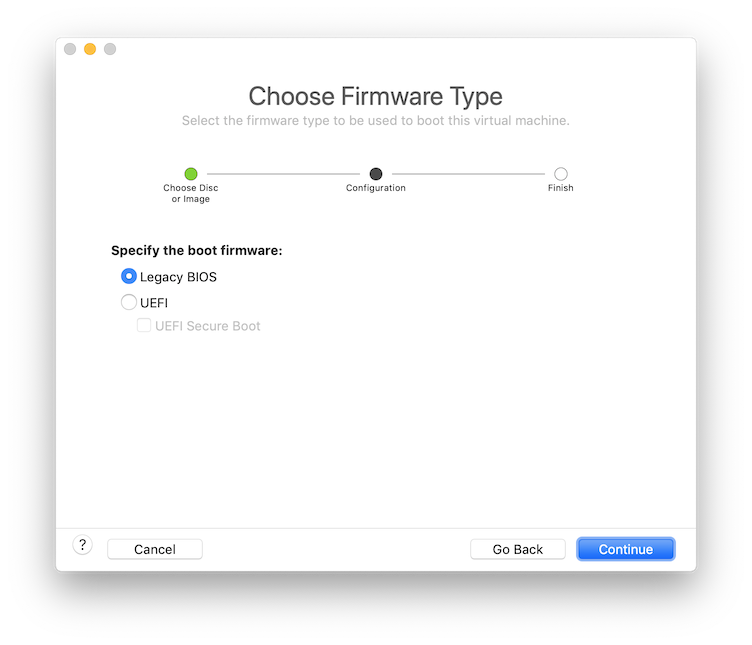 Choose Firmware Type